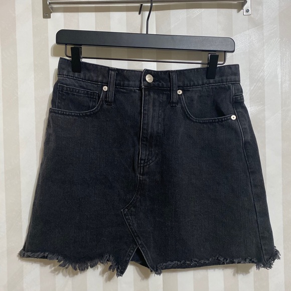 Madewell rigid denim A-line mini skirt - Picture 2 of 6